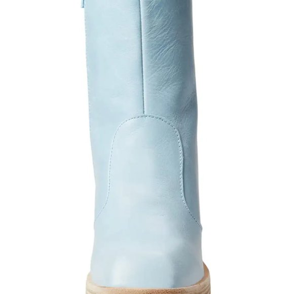 NEW $278 FREE PEOPLE CELESTE BLUE RUBY PLATFORM BOOTIES / BOOTS SIZE 39.5 / 9.5 - Picture 3 of 11